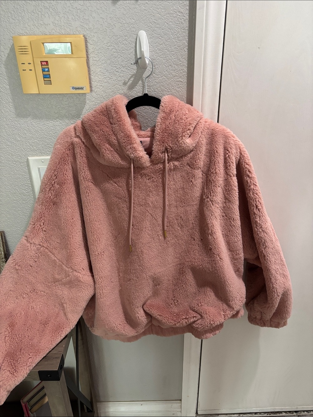 Express Plush Hoodie Sweater - Blush Pink